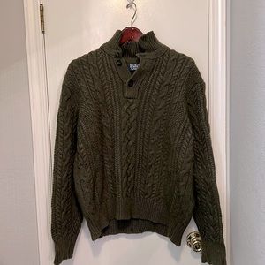 Wool and Cashmere Blend Ralph Lauren Olive Green Sweater